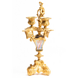 A 19th Century Bronze & Porcelain Candelabra