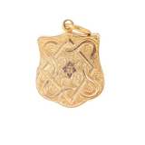 Victorian 9ct Gold Front & Back Shield Locket