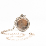 Swiss Guilloche Enamel And Pearl Silver Locket Pendant