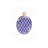 Antique Victorian Rolled Gold & Blue Enamel Pendant Locket