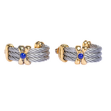 Phillipe Charriol Gold Plated and Stainless Steel Hoop Earrings