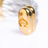 Phillipe Charriol Gold Plated and Stainless Steel Hoop Earrings