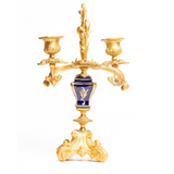 A 19th Century Bronze & Porcelain Candelabra