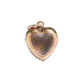 Antique Victorian 9ct Gold Turquoise Heart Pave Pendant