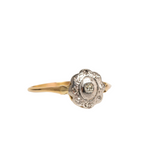 Art Deco 18ct Gold Diamond Daisy Ring