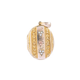 Antique Victorian 9ct Gold and Silver Gilt Coral and Pearl Locket
