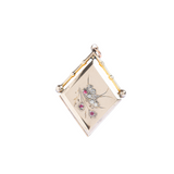 Antique Edwardian 9ct Gold Front & Back Swallow Locket