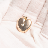 Antique Victorian 9ct Gold Pearl Heart Locket