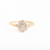 Art Deco 18ct Gold Diamond Daisy Ring