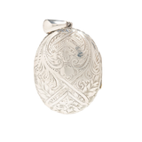 Victorian Aesthetic Movement Sterling Silver Floral Locket