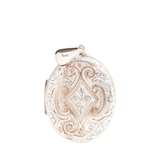 Victorian 9ct Gold And Silver Floral Locket