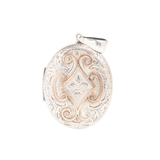 Victorian 9ct Gold And Silver Floral Locket