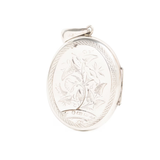 Victorian 9ct Gold And Silver Floral Locket