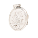 Victorian 9ct Gold And Silver Floral Locket