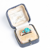 A 9ct Gold Victorian Turquoise Cluster Ring