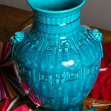 Antique Théodore Deck ‘Bleu Deck’ Large Turquoise Vase ca. 1867