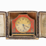 Art Deco Mappin & Webb Travel Clock with Folding Case Kienzle Movement