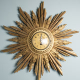 Antique 19th Century French Japy Frères Sunburst Wall Clock