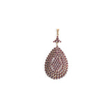 Vintage Bohemian Garnet Pear Shaped Pendant