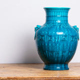 Antique Théodore Deck ‘Bleu Deck’ Large Turquoise Vase ca. 1867