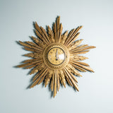 Antique 19th Century French Japy Frères Sunburst Wall Clock