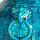 Antique Théodore Deck ‘Bleu Deck’ Large Turquoise Vase ca. 1867