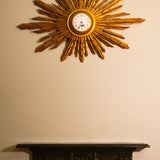 Antique 19th Century French Japy Frères Sunburst Wall Clock
