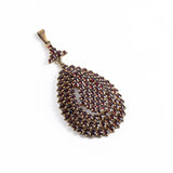 Vintage Bohemian Garnet Pear Shaped Pendant