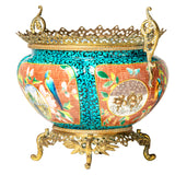 Antique Turquoise Jardienere By Jules Vieillard & Co, Bordeaux