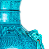 Antique Théodore Deck ‘Bleu Deck’ Large Turquoise Vase ca. 1867
