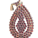 Vintage Bohemian Garnet Pear Shaped Pendant