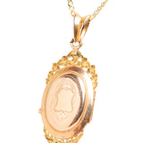 Antique 18ct Gold French Napoleon III Floral Turquoise And Pearl Locket