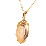Antique 18ct Gold French Napoleon III Floral Turquoise And Pearl Locket