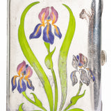 Antique Art Nouveau German Enamel Iris Cigarette Case