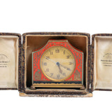 Art Deco Mappin & Webb Travel Clock with Folding Case Kienzle Movement