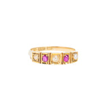 Antique Victorian 15ct Gold Ruby & Pearl Ring