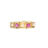 Antique Victorian 15ct Gold Ruby & Pearl Ring