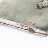 Antique Art Nouveau German Enamel Iris Cigarette Case