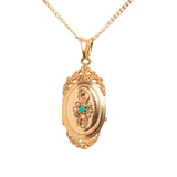 Antique 18ct Gold French Napoleon III Floral Turquoise And Pearl Locket