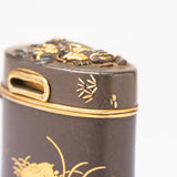 Antique Japanese Meiji Iron Gold and Silver Vesta Case By Komai Otojiro