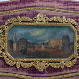 Antique French Napoleon III Velvet Casket By Maison Alphonse Giroux, Paris