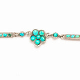 Antique Victorian Silver Turquoise Necklace