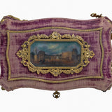 Antique French Napoleon III Velvet Casket By Maison Alphonse Giroux, Paris