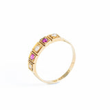 Antique Victorian 15ct Gold Ruby & Pearl Ring