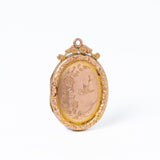 Antique Victorian 9ct Gold Back & Front Oval Locket Pendant