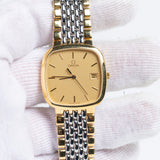 Vintage Omega De Ville Gold and Silver Tone Wristwatch