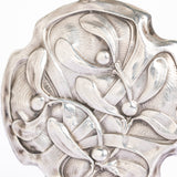 Antique Art Nouveau Silver Mistletoe Pendant Rattle, c. 1900
