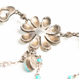 Antique Victorian Silver Turquoise Necklace