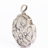 Antique Art Nouveau Silver Mistletoe Pendant Rattle, c. 1900
