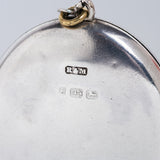 Antique Sterling Silver Floral Locket – Engraved Victorian Jewelry (1882)